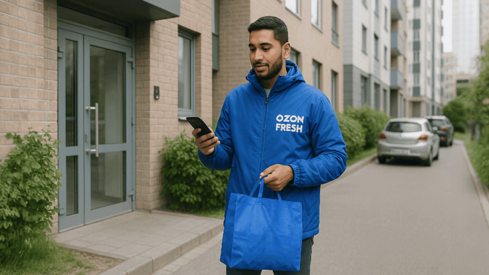 Как устроиться курьером иностранцу в Ozon fresh